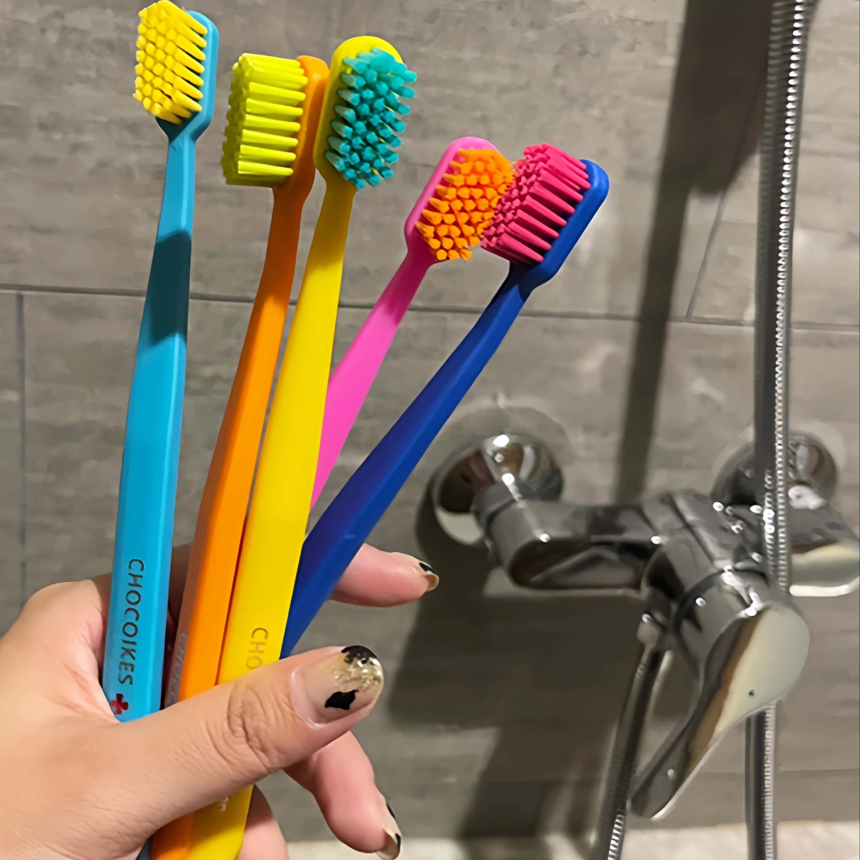 Bamboo Toothbrush - 5'li Çikolata İsviçre Bakımı Yumuşak Naylon