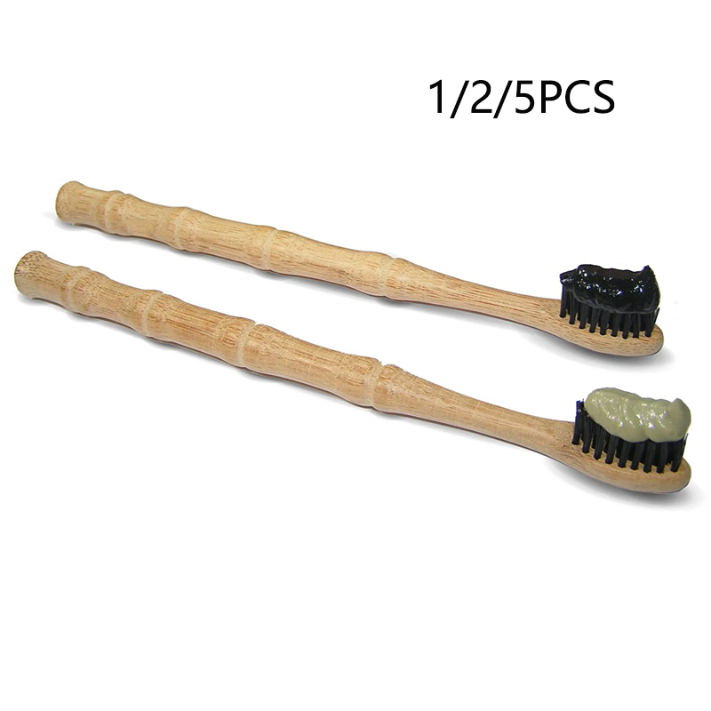 Bamboo Toothbrush - 1/2/5 adet doğal biyobozunur bambu diş
