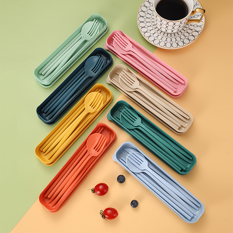 Reusable Straw - 4 adet/takım taşınabilir mutfak eşyaları kutusu