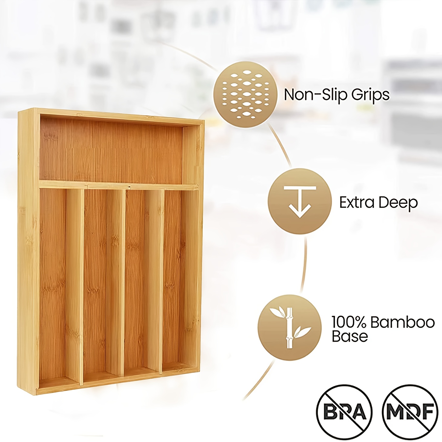 Bambu Mutfak Çekmece Düzenleyi - Bamboo Cutlery incelemesi ve fiyatı