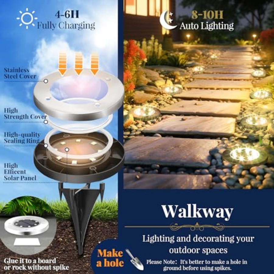Güneş Enerjili Zemin Lambaları - Solar Garden Light incelemesi ve fiyatı